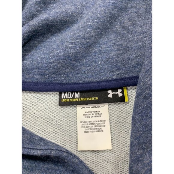 Under‎ Armour Loose Fit Cotton Blend Full Zip Jacket (Women's Medium) Blue - Picture 3 of 11